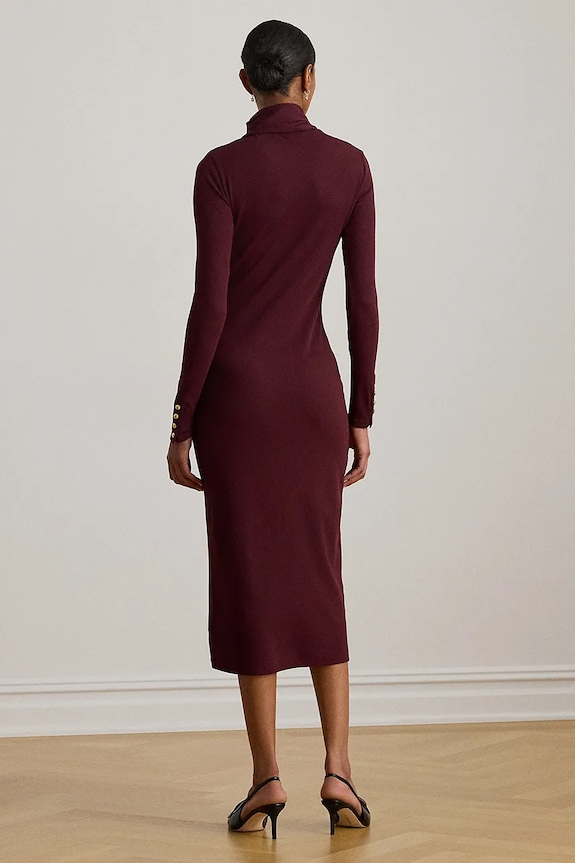 Šaty Lauren Ralph Lauren 200P03733 burgundské SS26