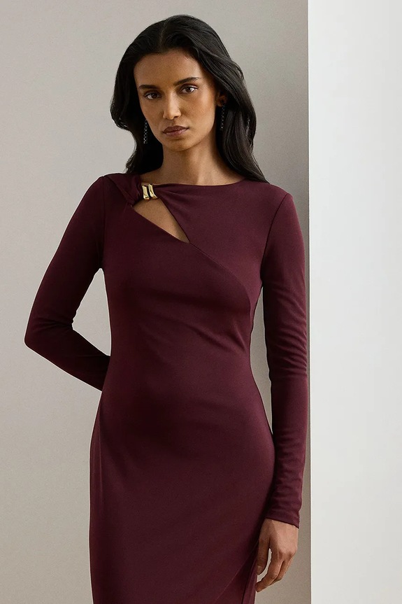 Oblečenie Šaty Lauren Ralph Lauren 253P03589 burgundské