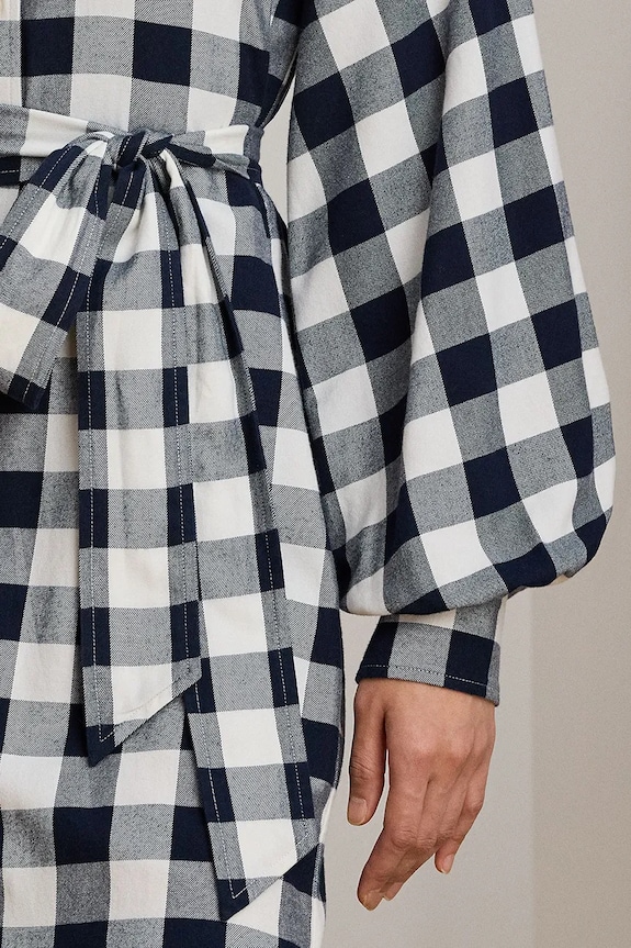 Bavlnené šaty Lauren Ralph Lauren tmavomodrá 200P03519