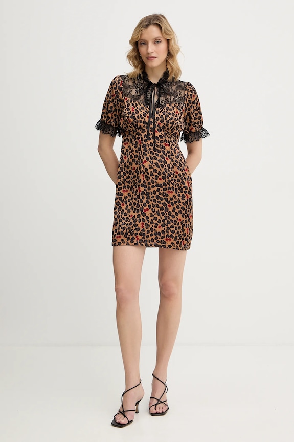 Šaty Never Fully Dressed Cherry Mini Lyla NFDDR3246 hnedá SS26