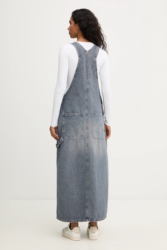 Odzież G-Star sukienka jeansowa Carpenter Dungaree D27931.D943 niebieski