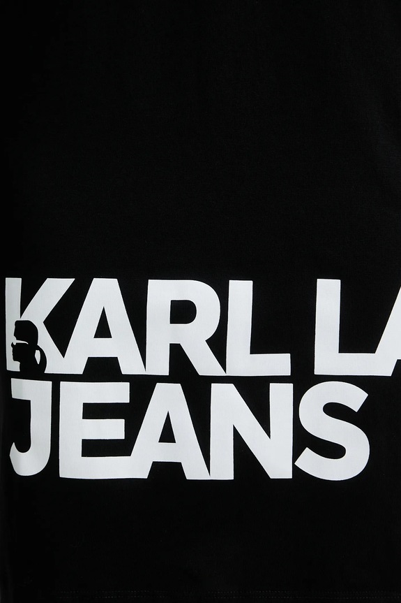 Karl Lagerfeld Jeans φόρεμα βαμβάκι B1W13054 μαύρο