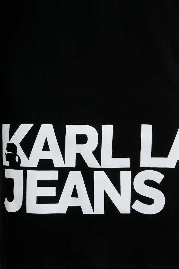Karl Lagerfeld Jeans φόρεμα βαμβάκι B1W13054 μαύρο