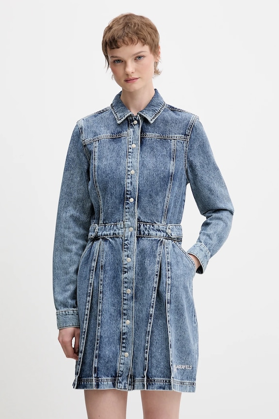 Jeans obleka Karl Lagerfeld Jeans Mini modra B1W13036