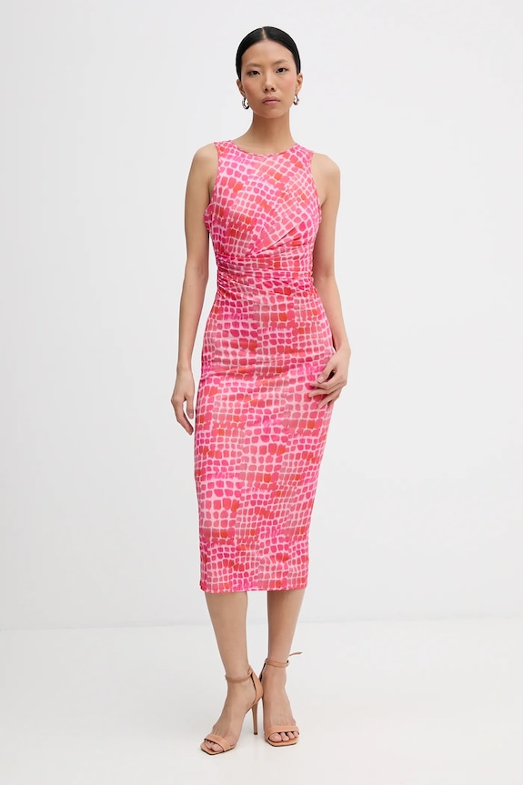 Patrizia Pepe rochie midi roz 8A1649.J408