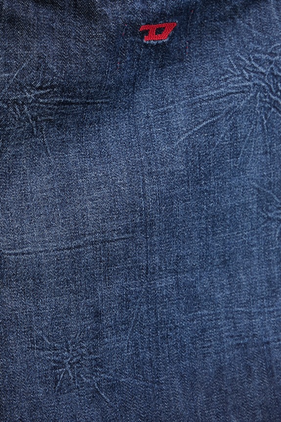 Diesel sukienka bawełniana DE-BELD-D A21453.0DBDB niebieski