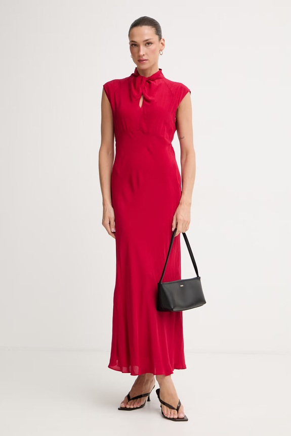 Pedro del Hierro sukienka z wiskozy 3813559 czerwony SS26
