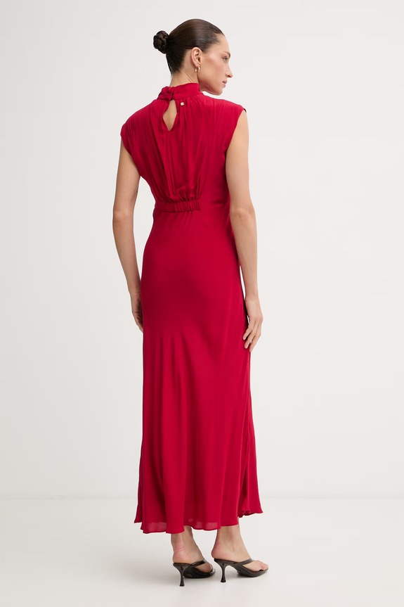 Odzież Pedro del Hierro sukienka z wiskozy 3813559 czerwony