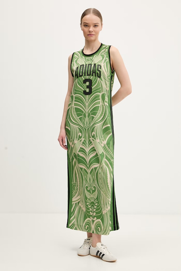 Рокля adidas x Farm Rio трикотаж зелен KD4620