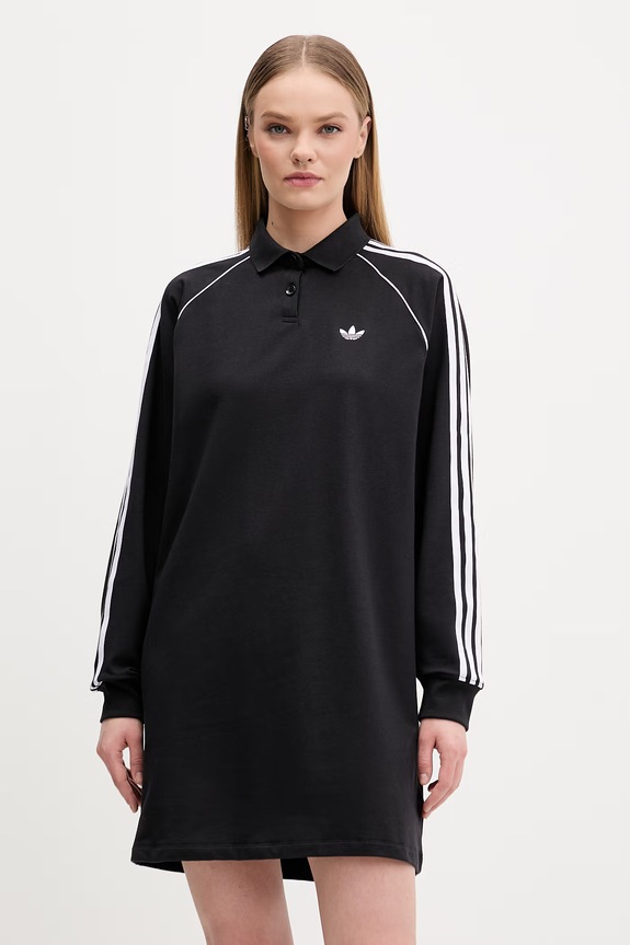 Haljina adidas Originals pletivo crna KD7973