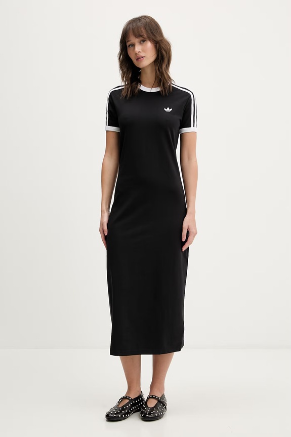 adidas Originals sukienka z elastanem czarny KD7978
