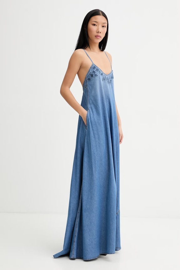 Ermanno Scervino LIFE letné šaty rifľové D484Q700YKR modrá SS26