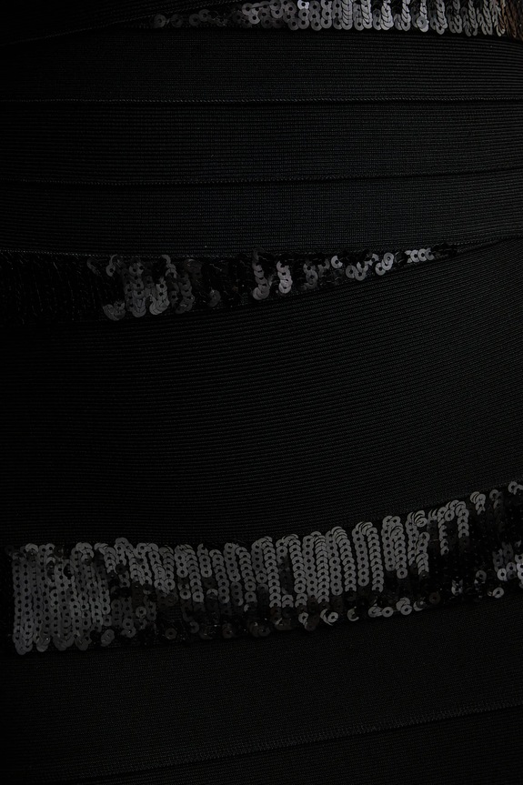 Šaty Herve Leger Chiara SEQ8550509 čierna