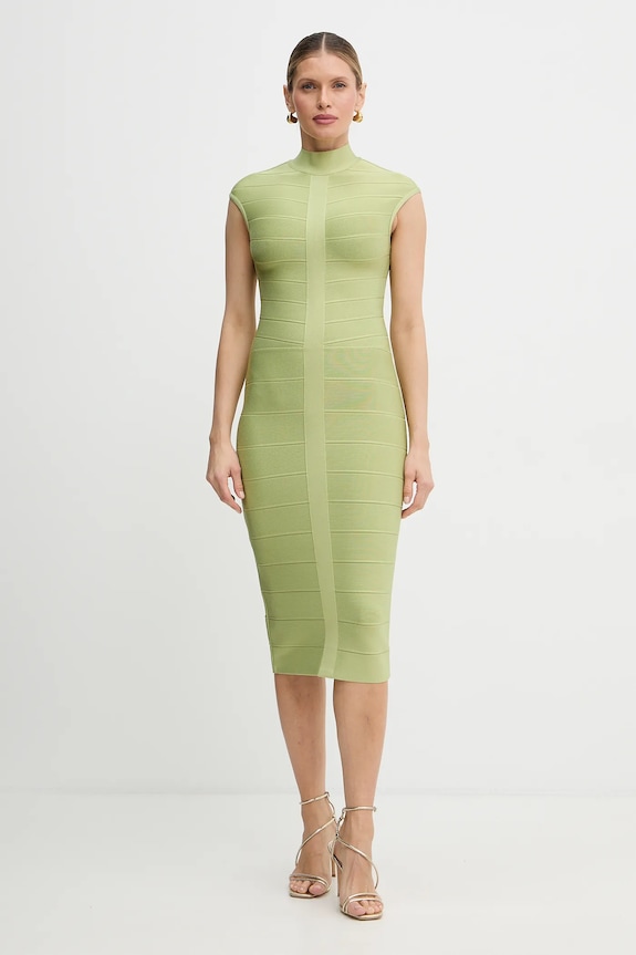 Šaty Herve Leger Davina HLT8567266 zelená SS26