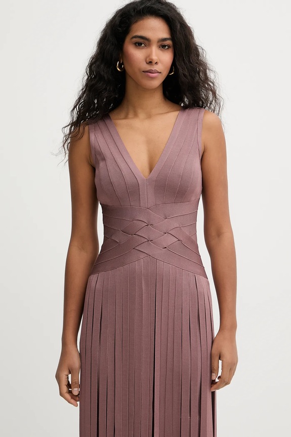 Herve Leger sukienka Harlow brązowy FRI8549951