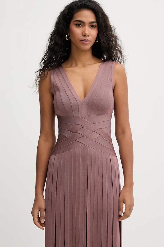 Herve Leger sukienka Harlow brązowy FRI8549951