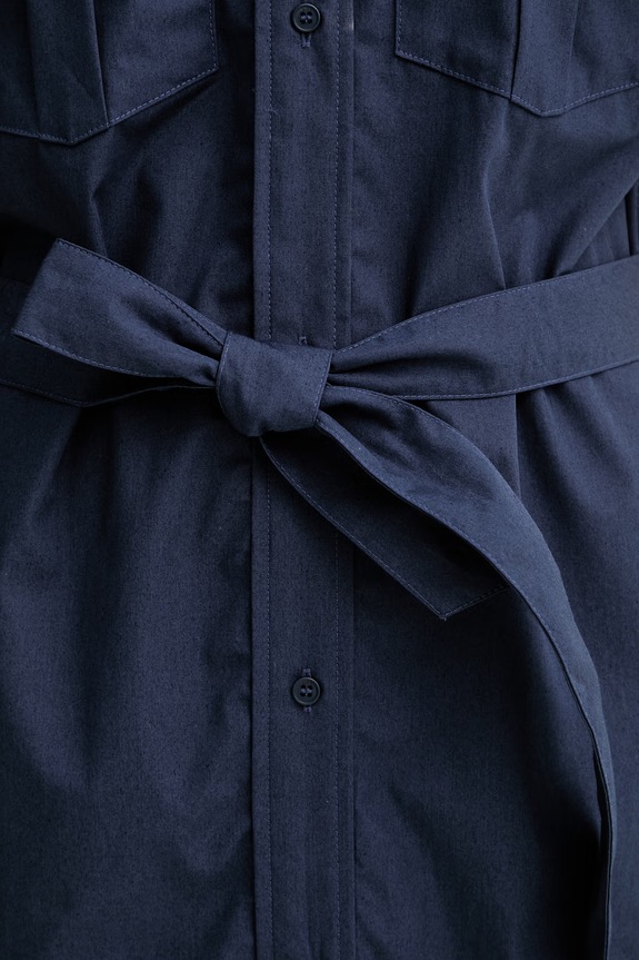 A.P.C. φόρεμα βαμβακερό ROBE EVY COHNE.F35281 σκούρο μπλε