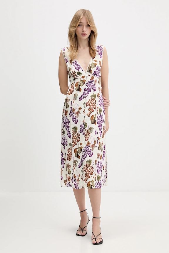 Φόρεμα Farm Rio εμπριμέ μπεζ 344591