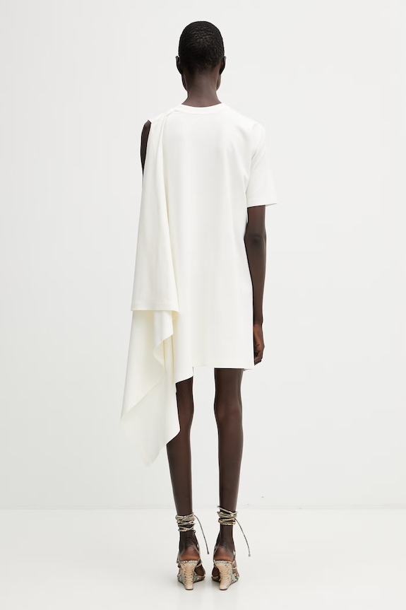 Odzież Coperni Zero Waste Draped sukienka oversize gładka z wiskozy COPJS194F5093 beżowy