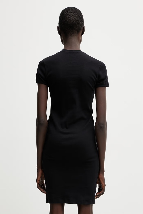 Oblačila Coperni Poletna obleka bombažna C-logo COPJS210F5012 črna