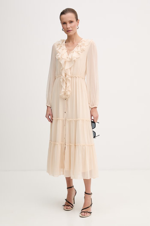 Šaty Morgan ROMANCE béžová SS26