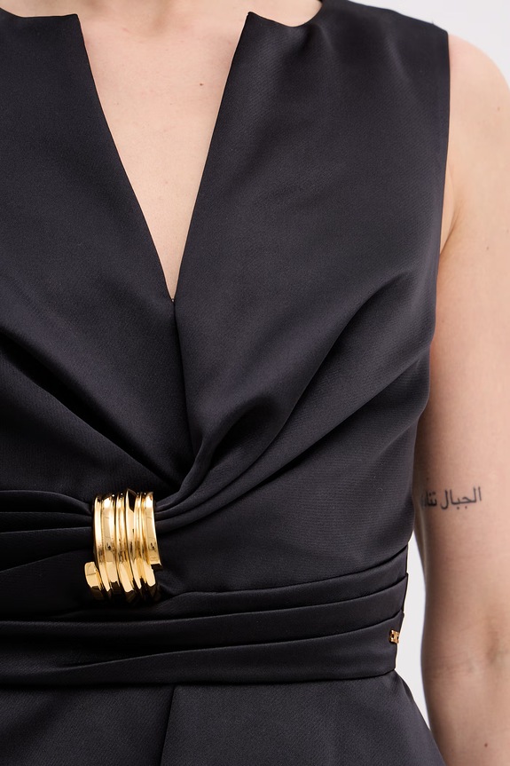 Elisabetta Franchi drapériázott AB87261E2 fekete