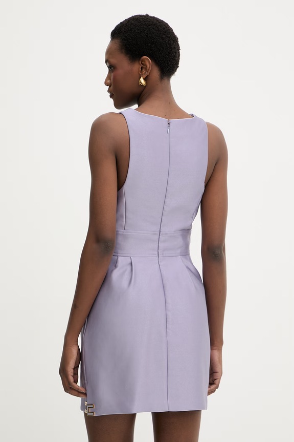 Odzież Elisabetta Franchi sukienka AB87561E2 fioletowy