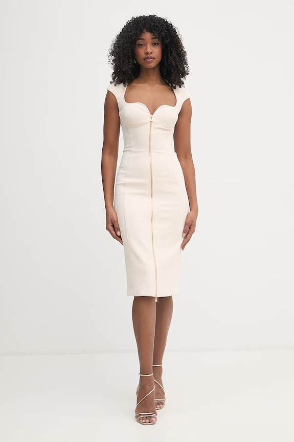 Elisabetta Franchi Rochie bej AB90061E2