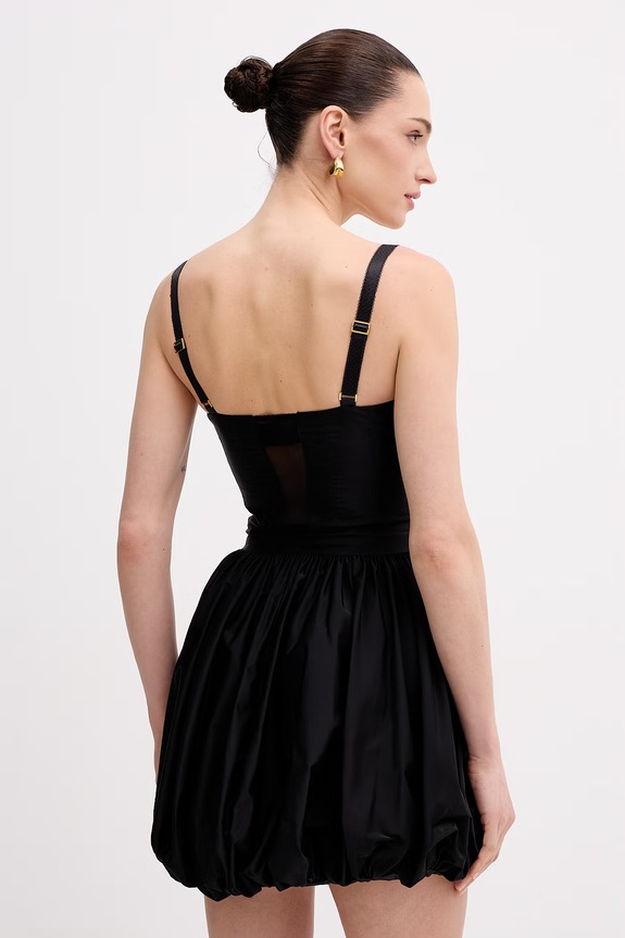 Ρούχα Elisabetta Franchi Φόρεμα balloon AB90961E2 μαύρο