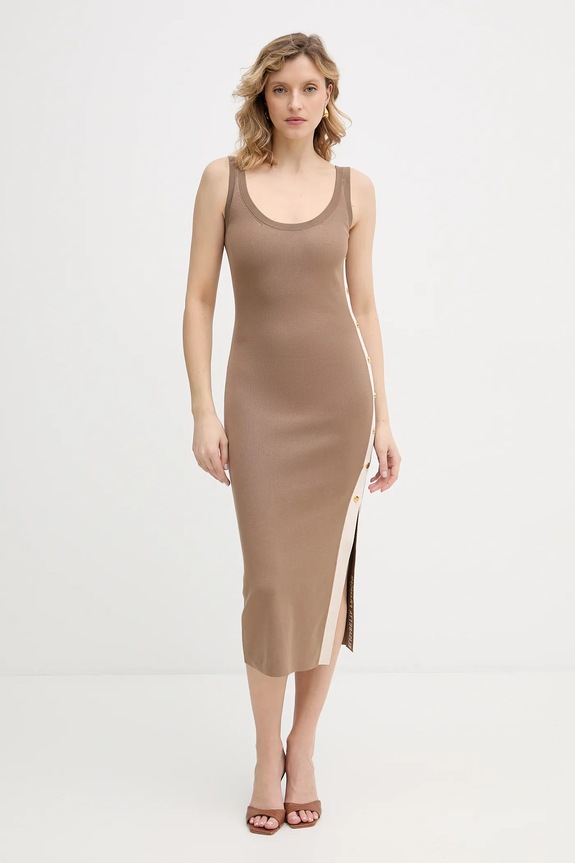 Φόρεμα Elisabetta Franchi casual καφέ AM03S61E2