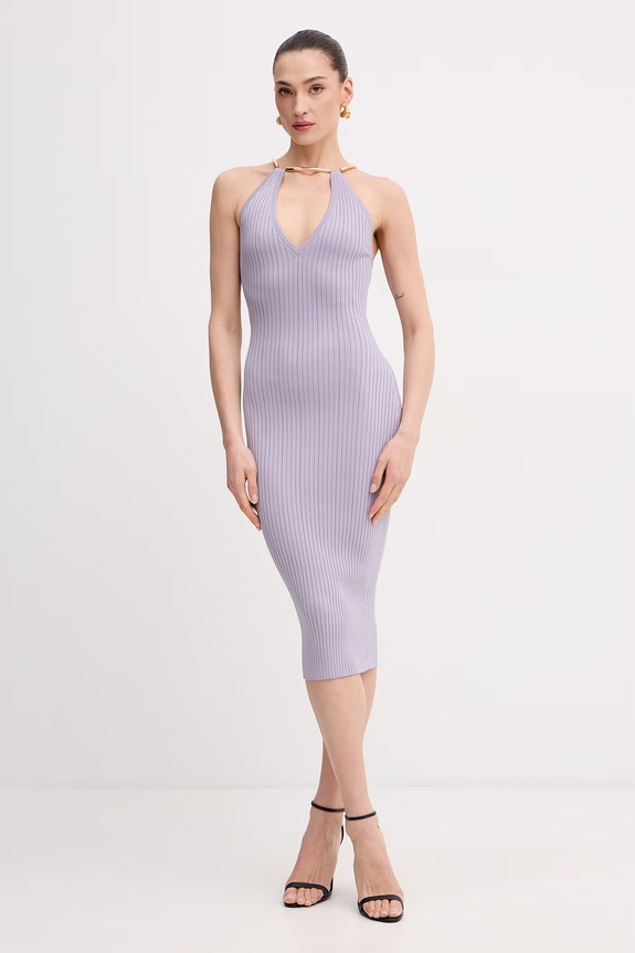 Elisabetta Franchi φόρεμα bodycon μωβ AM16S61E2