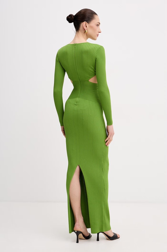 Ρούχα Elisabetta Franchi Φόρεμα bodycon με βισκόζη AM17S61E2 πράσινο