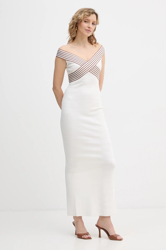 Φόρεμα Elisabetta Franchi AM75S61E2 μπεζ SS26