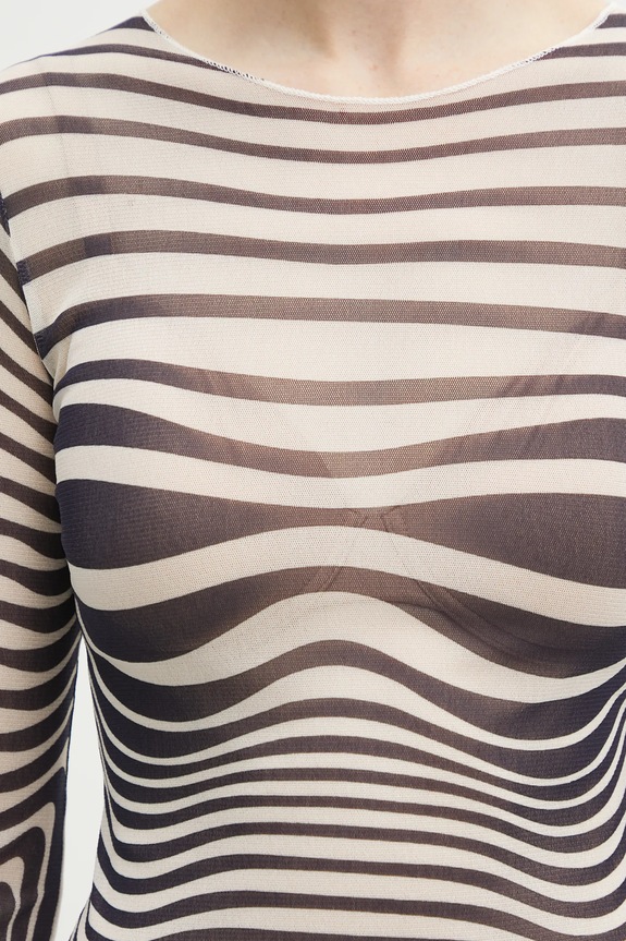 Jean Paul GAULTIER sukienka Morphing Stripes granatowy 26.01.W.DR132.M019P