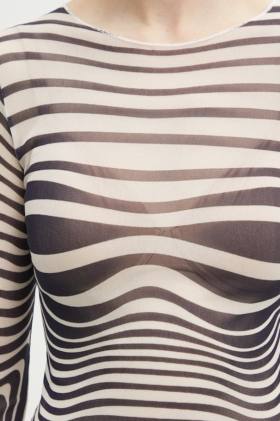 Jean Paul GAULTIER sukienka Morphing Stripes granatowy 26.01.W.DR132.M019P