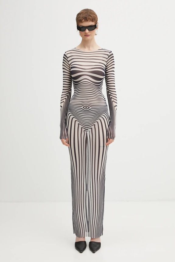 Jean Paul GAULTIER sukienka Morphing Stripes 26.01.W.DR132.M019P granatowy