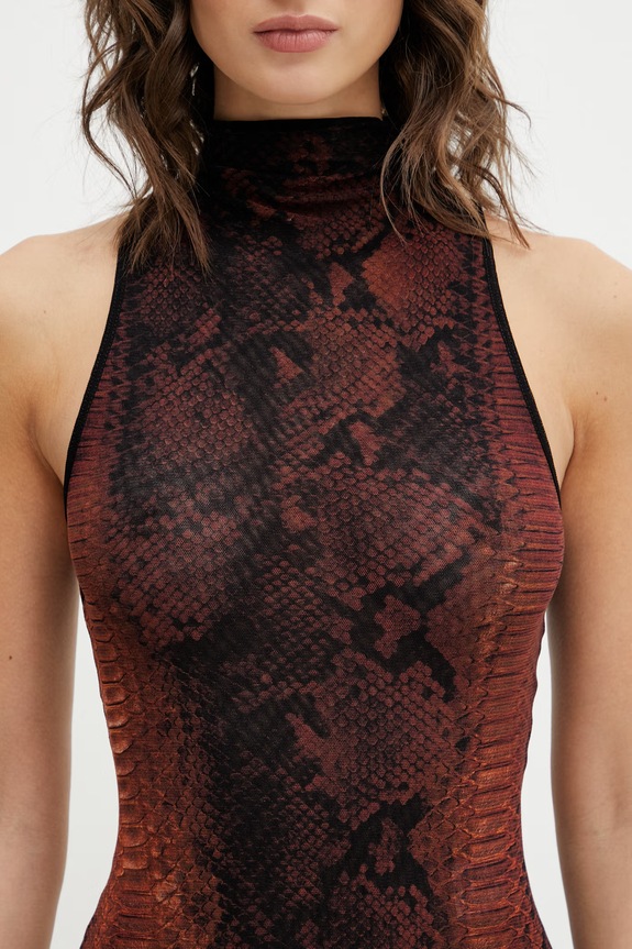 Jean Paul GAULTIER vestito Python marrone 26.01.W.DR109.M012P