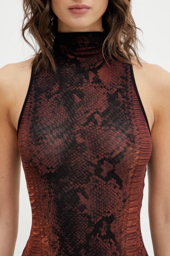 Jean Paul GAULTIER vestito Python marrone 26.01.W.DR109.M012P