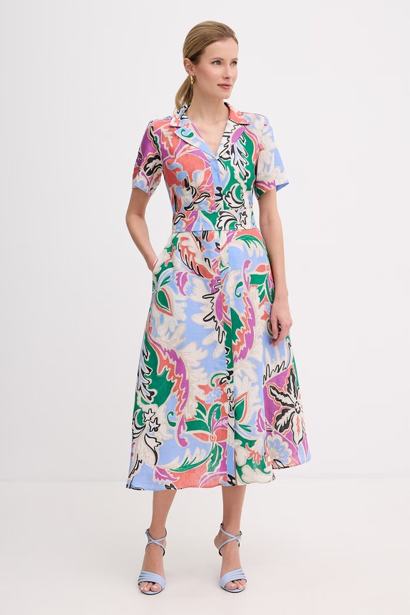 Marella καλοκαιρινό λινό PACCHE μπλε 2613221124200