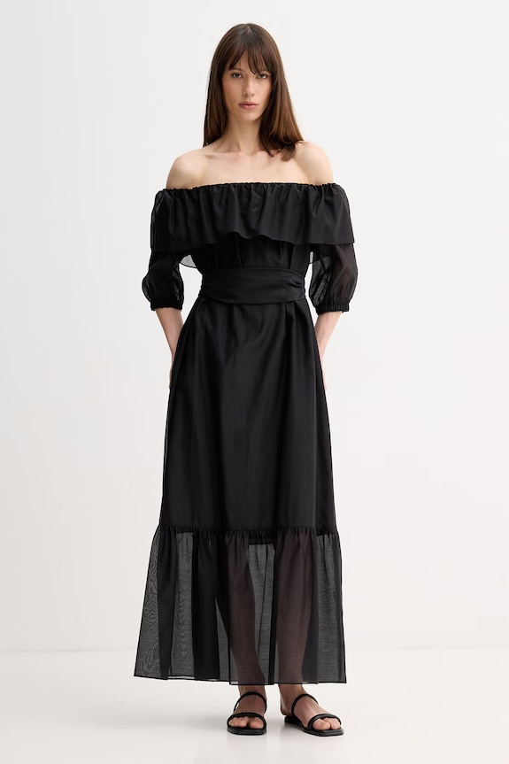 Marella rochie spaniolă cu amestec de mătase AEROSI negru 2613221134200