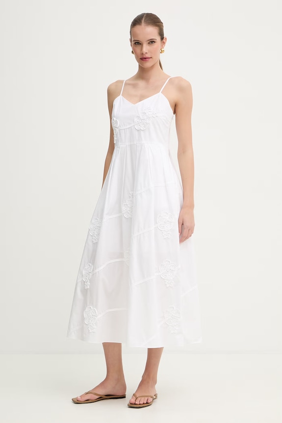 Marella rochie din bumbac FIORE 2613221052200 alb SS26