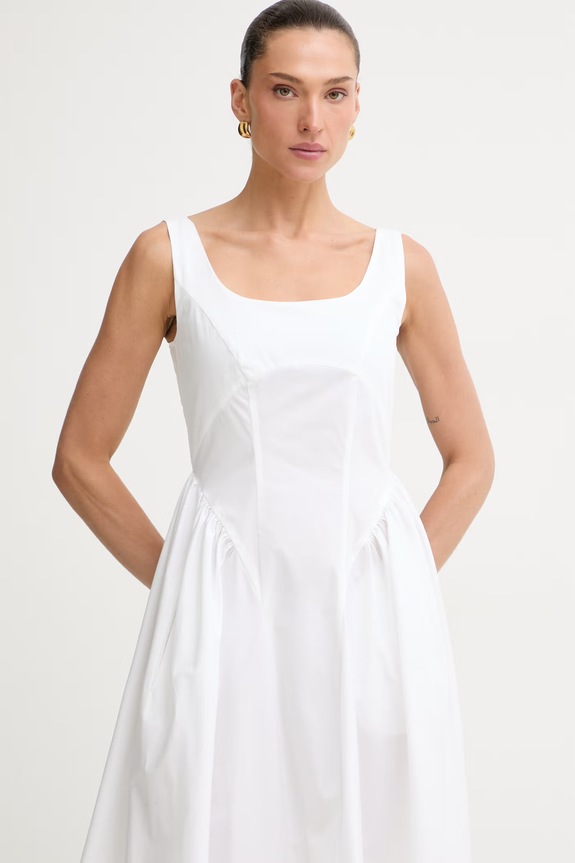 Marella Haljina princeza kroja od pamuka s elastanom ENFASI bijela 2613221082200