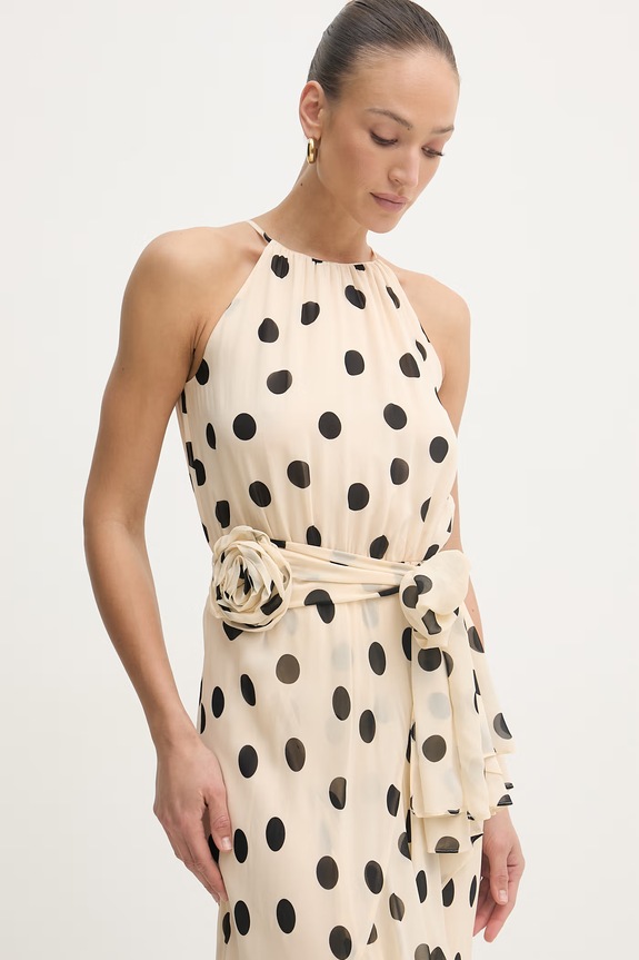 Marella φόρεμα με βισκόζη FIERO μπεζ 2613221112200