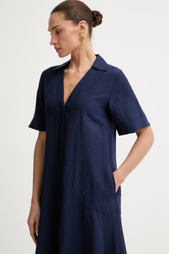 Marella nyári lenvászon ruha Emme by Marella sötétkék 2615221082200