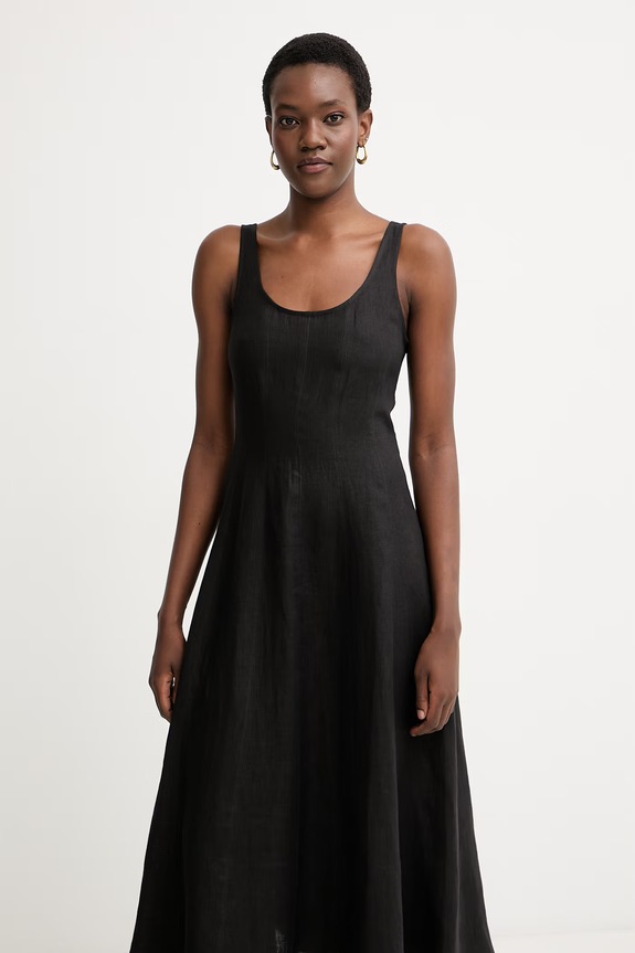 Marella rochie din in Emme by Marella negru 2615221152200