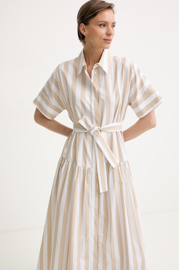 Marella rochie tip cămașă din bumbac Emme by Marella bej 2615221172200
