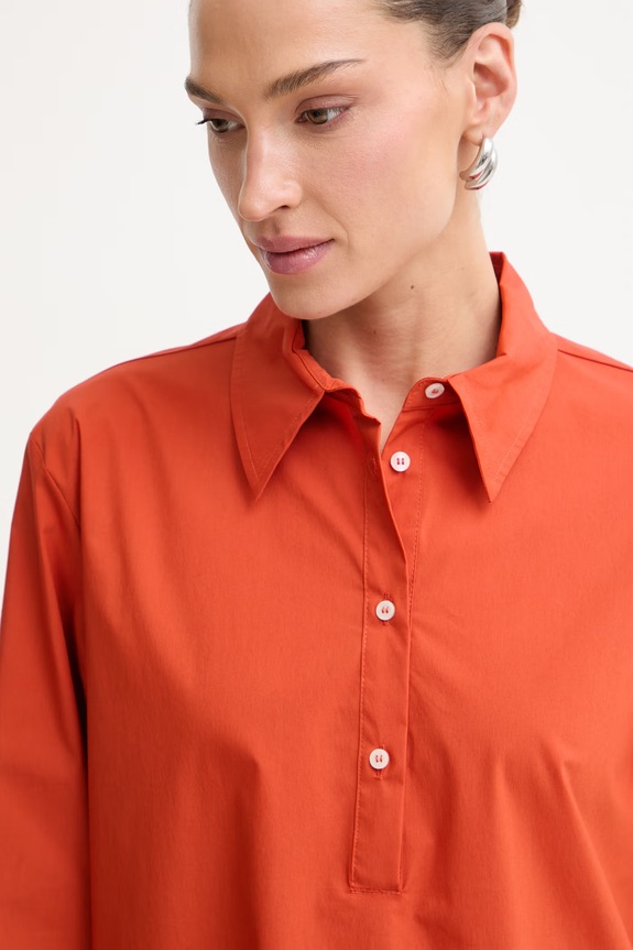 Marella košeľové šaty s bavlnou Emme by Marella 2615221182200 oranžová