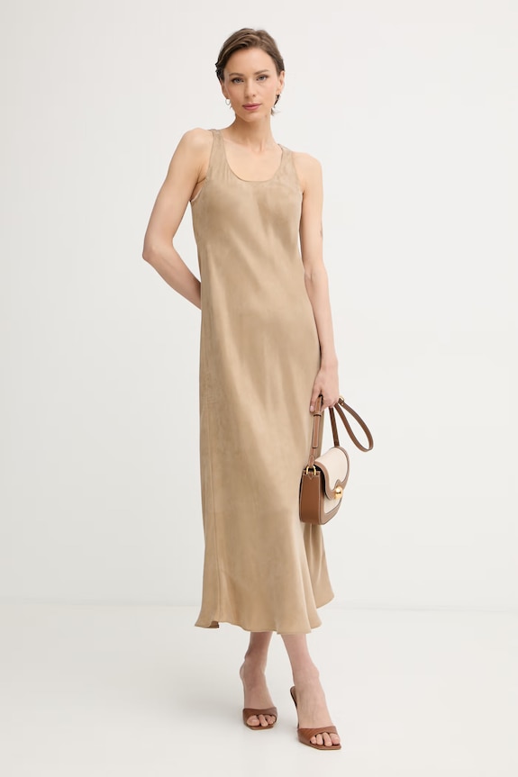 Marella rochie de vară din lyocell Emme by Marella 2615221212200 bej SS26