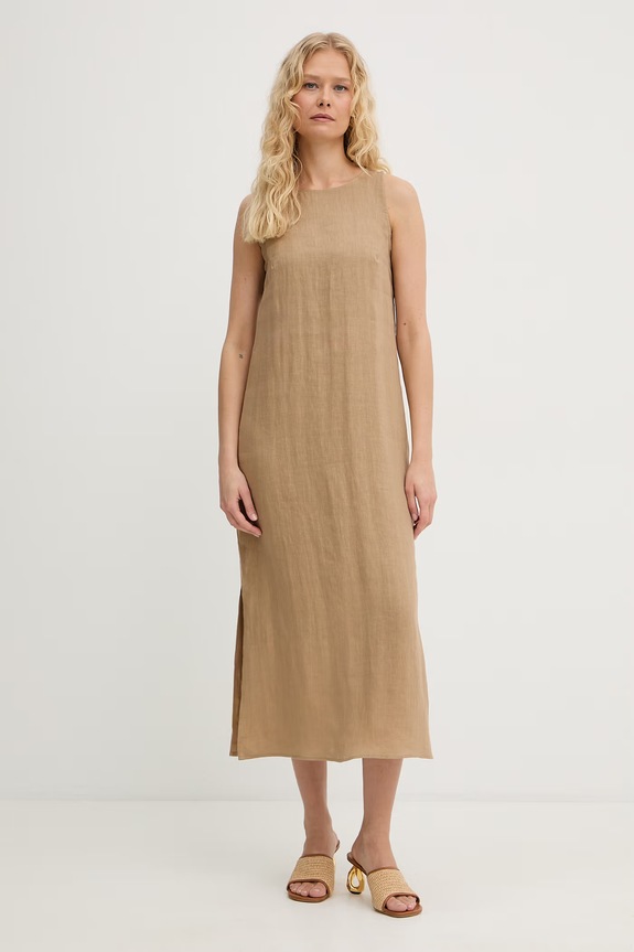 Marella rochie de vară din in Emme by Marella bej 2615221352200