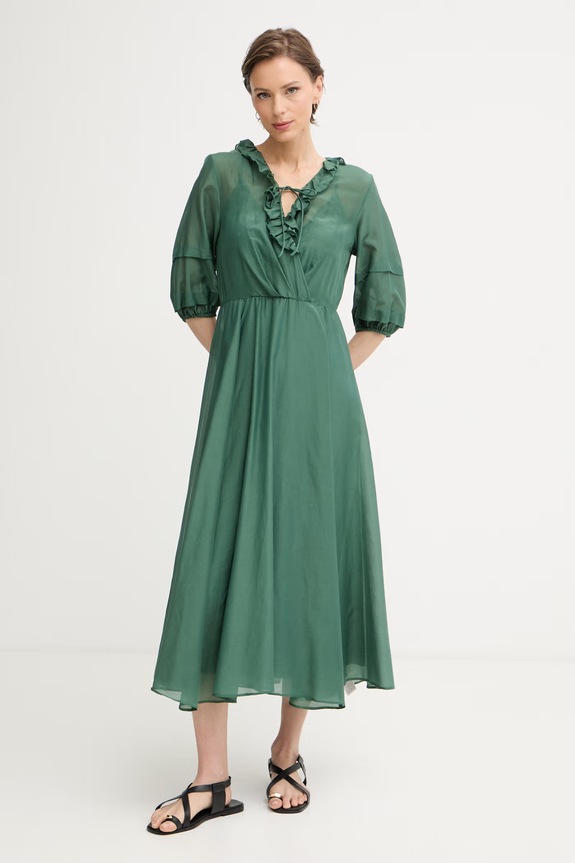 iBlues rochie de vară cu amestec de mătase RADENTE verde 2617221112200